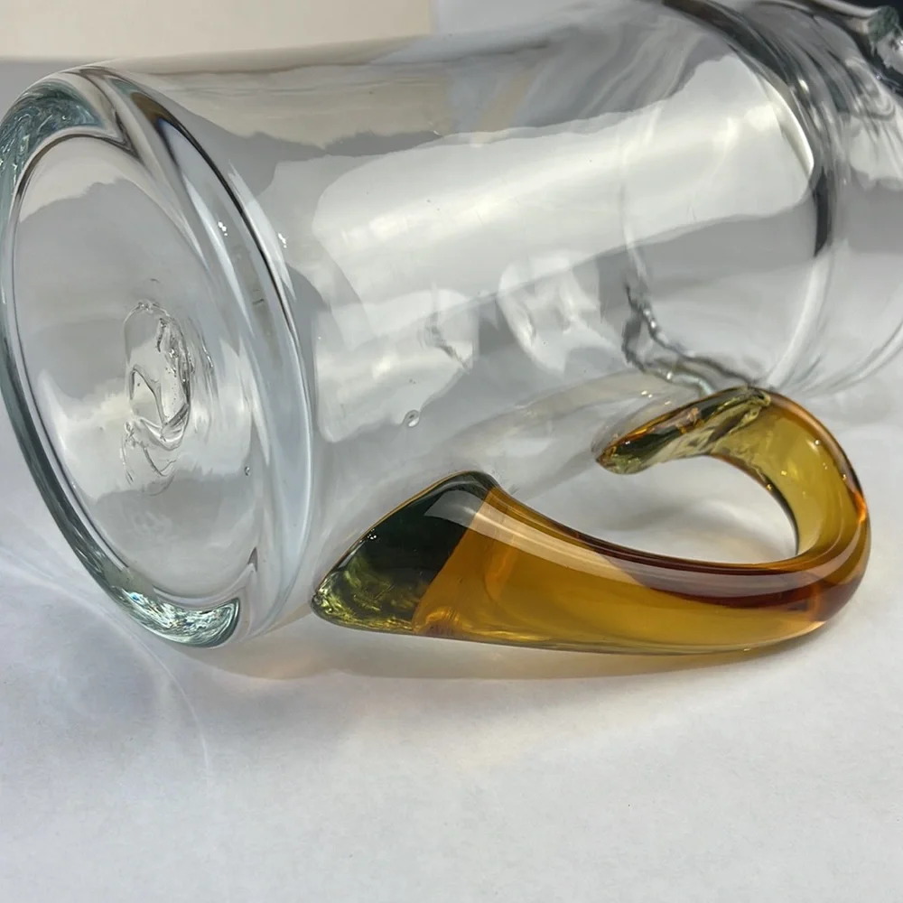 Vintage Blenko Handmade Blown Glass Pitcher - Picture 8 of 16